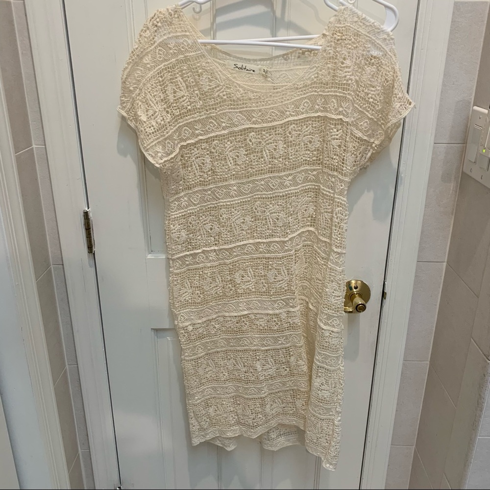 Slip with lace dress